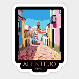 A Pop Art Travel Print of Alentejo - Portugal Sticker